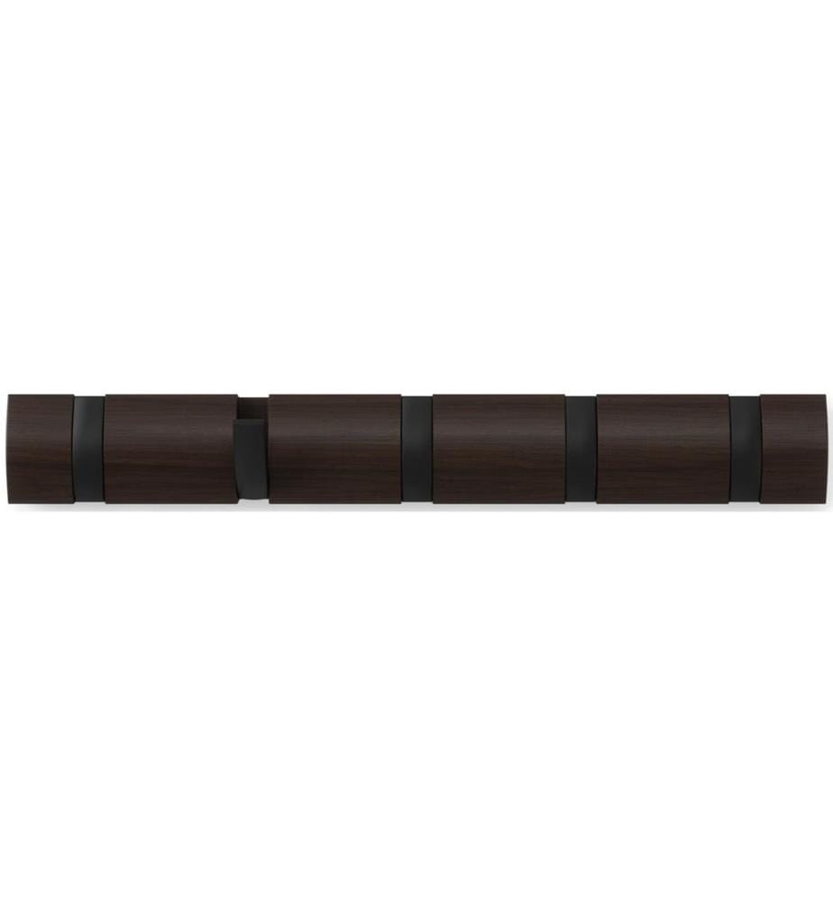 UMBRA - Wandgarderobe Flip 5 Haken, Schwarz/Braun