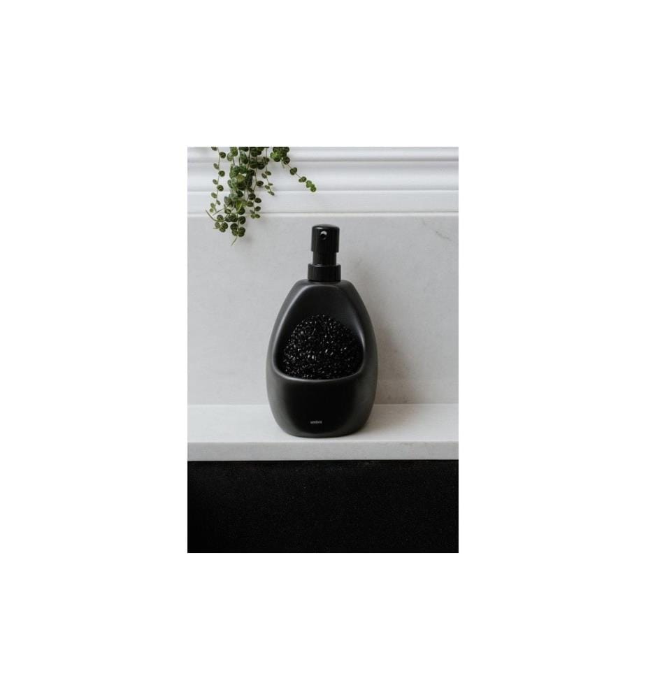 UMBRA - Distributeur de savon Joey avec réservoir pour éponge, noir