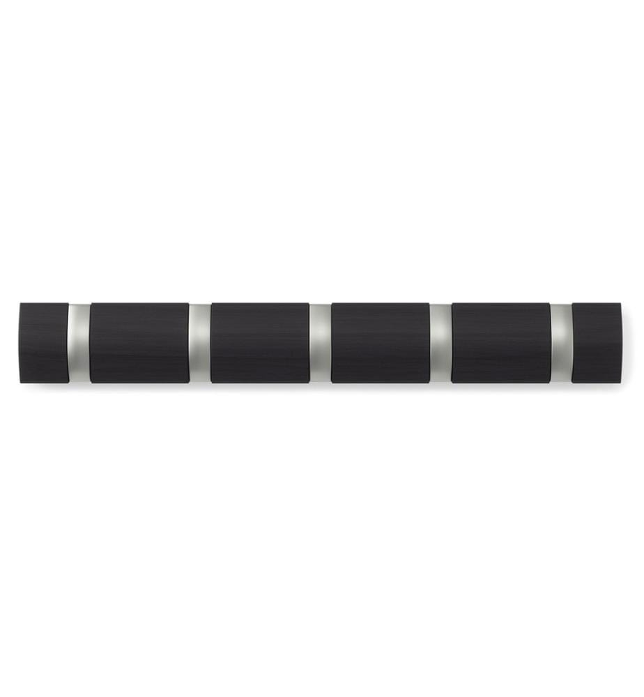 UMBRA - Wandgarderobe Flip 5 Haken, Dunkelgrau/Silber
