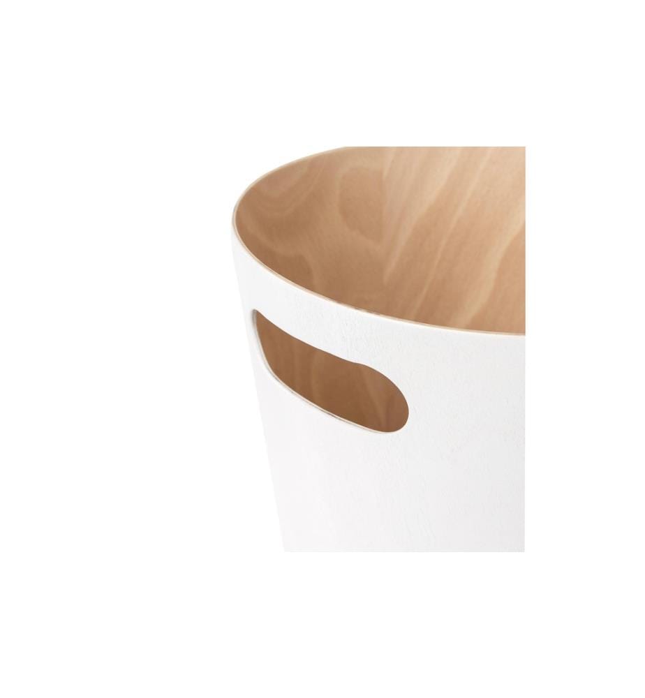 UMBRA - Corbeille à papier Woodrow 7,5 l, blanc