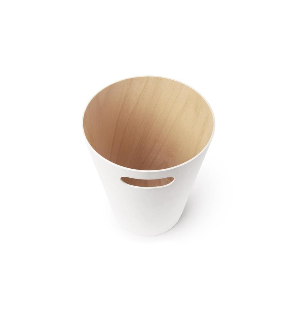 UMBRA - Corbeille à papier Woodrow 7,5 l, blanc