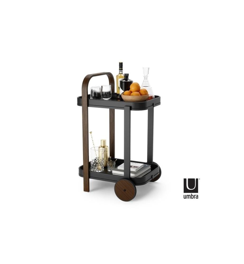 UMBRA - Servierwagen Bellwood 80 x 53 cm, Dunkelbraun/Schwarz