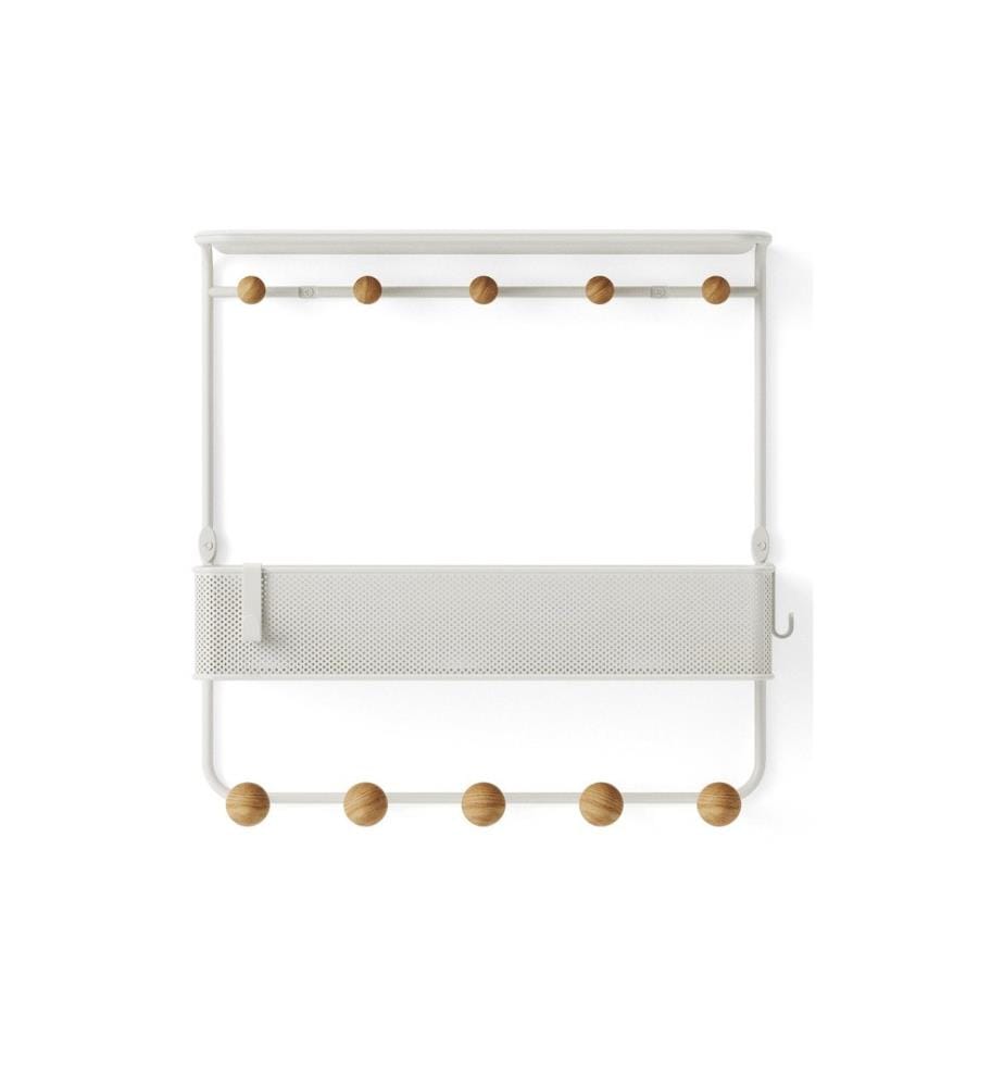 UMBRA - Wandgarderobe Estique 10 Haken, Weiss