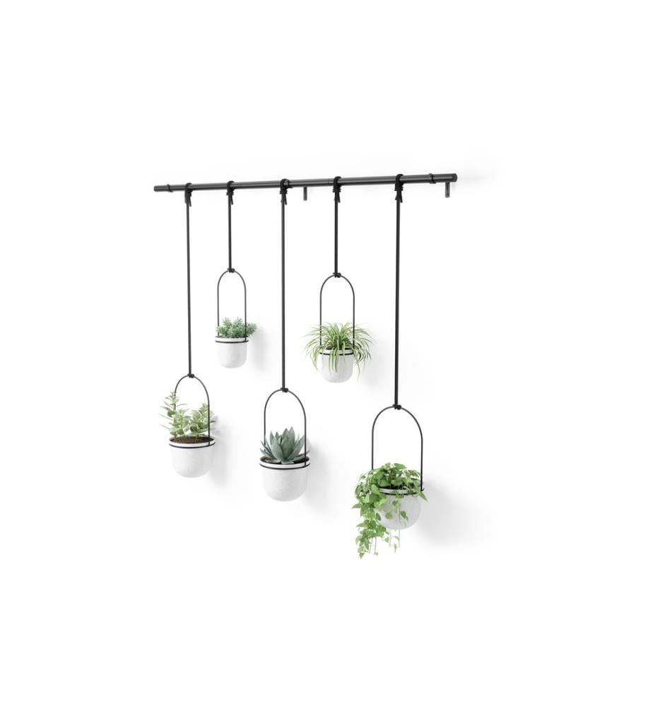 UMBRA - Pot de fleur Triflora Lot de 5, 137 x 94 cm, blanc/noir