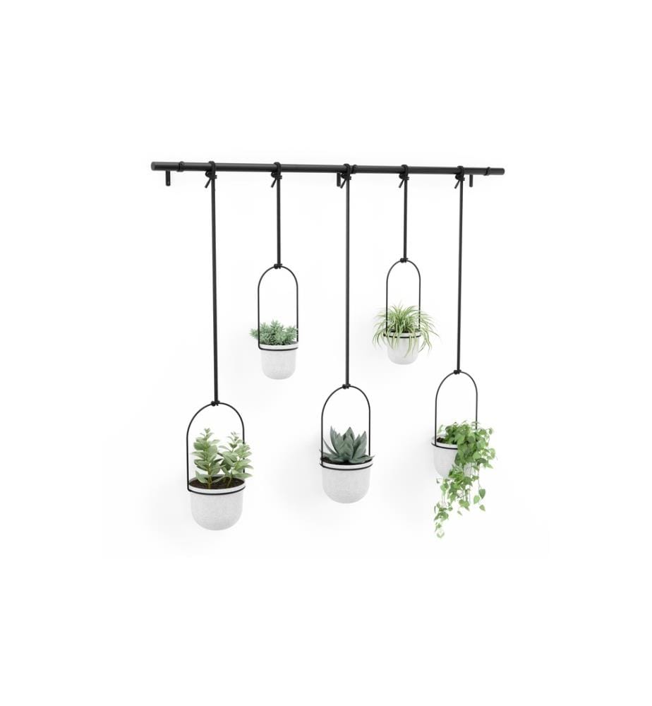 UMBRA - Pot de fleur Triflora Lot de 5, 137 x 94 cm, blanc/noir
