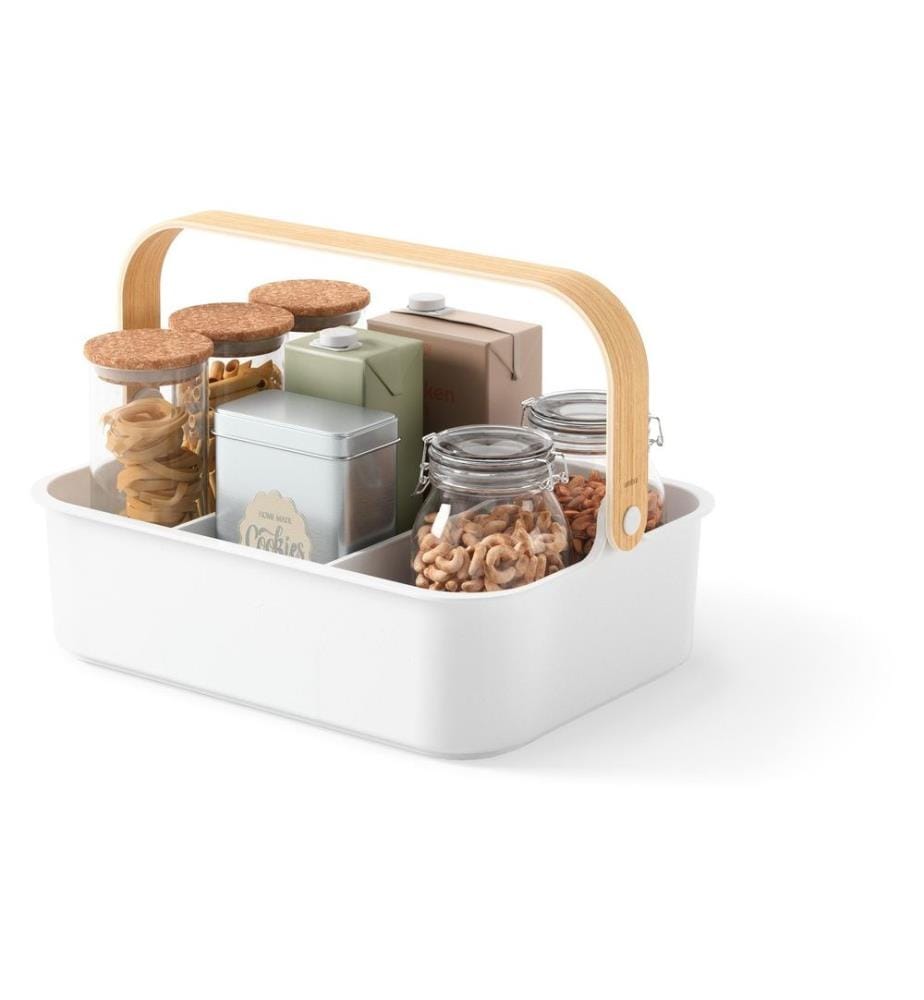 UMBRA - Aufbewahrungsbox Bellwood 35 x 13 cm, Nature/Weiss