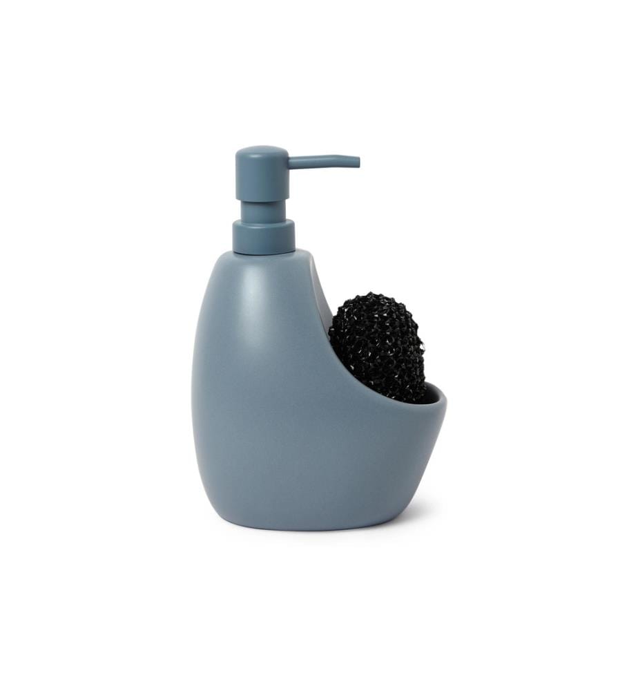 UMBRA - Distributeur de savon avec porte-éponge 590 ml, Bleu