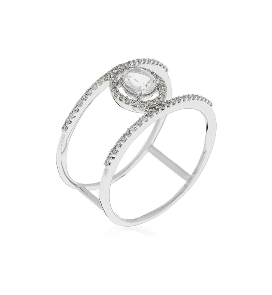 Ring Königreich - Weissgold 375/1000