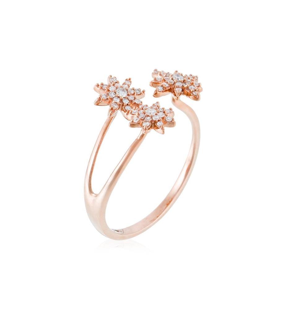 Ring Bouquet glacé Rotgold