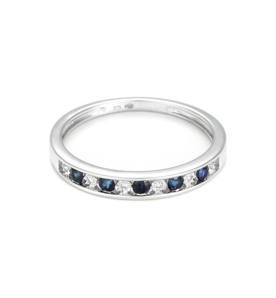 Ring Alternance - Silber und Dunkelblau