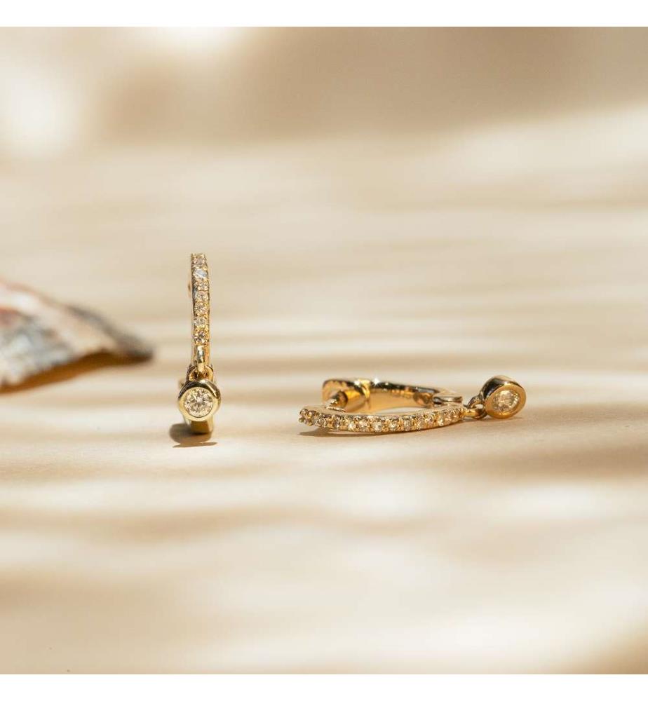 Boucles d'Oreilles Créoles Charms - Or Jaune 375/1000