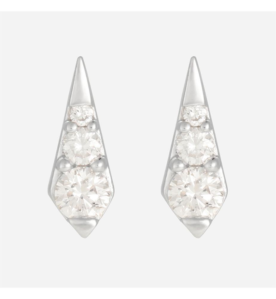 Boucles d'Oreilles Yumi - Or Blanc