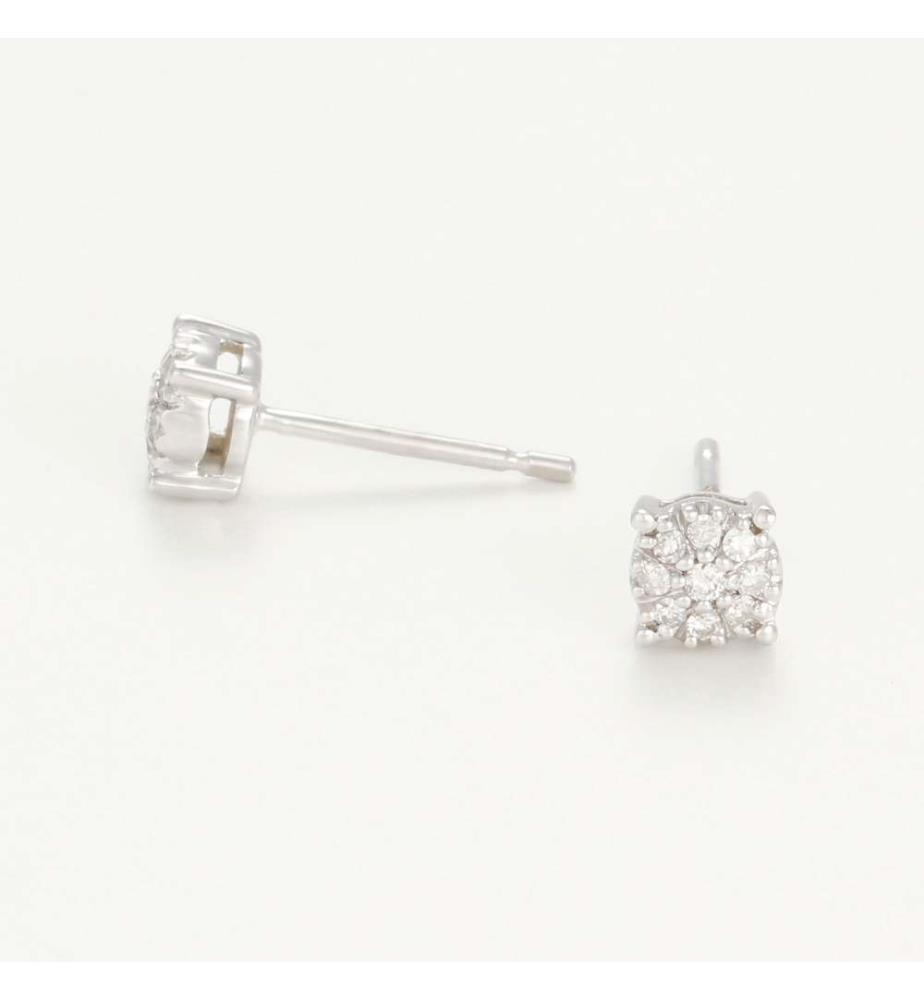 Boucles d'Oreilles Emi - Or Blanc
