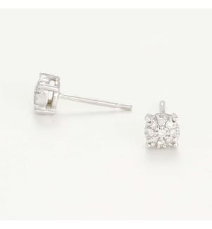 Boucles d'Oreilles Emi - Or Blanc