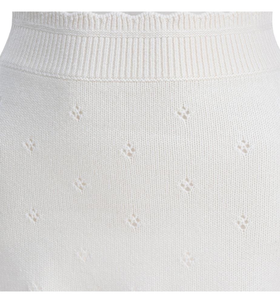 Openwork Wool And Cashmere Miniskirt - White