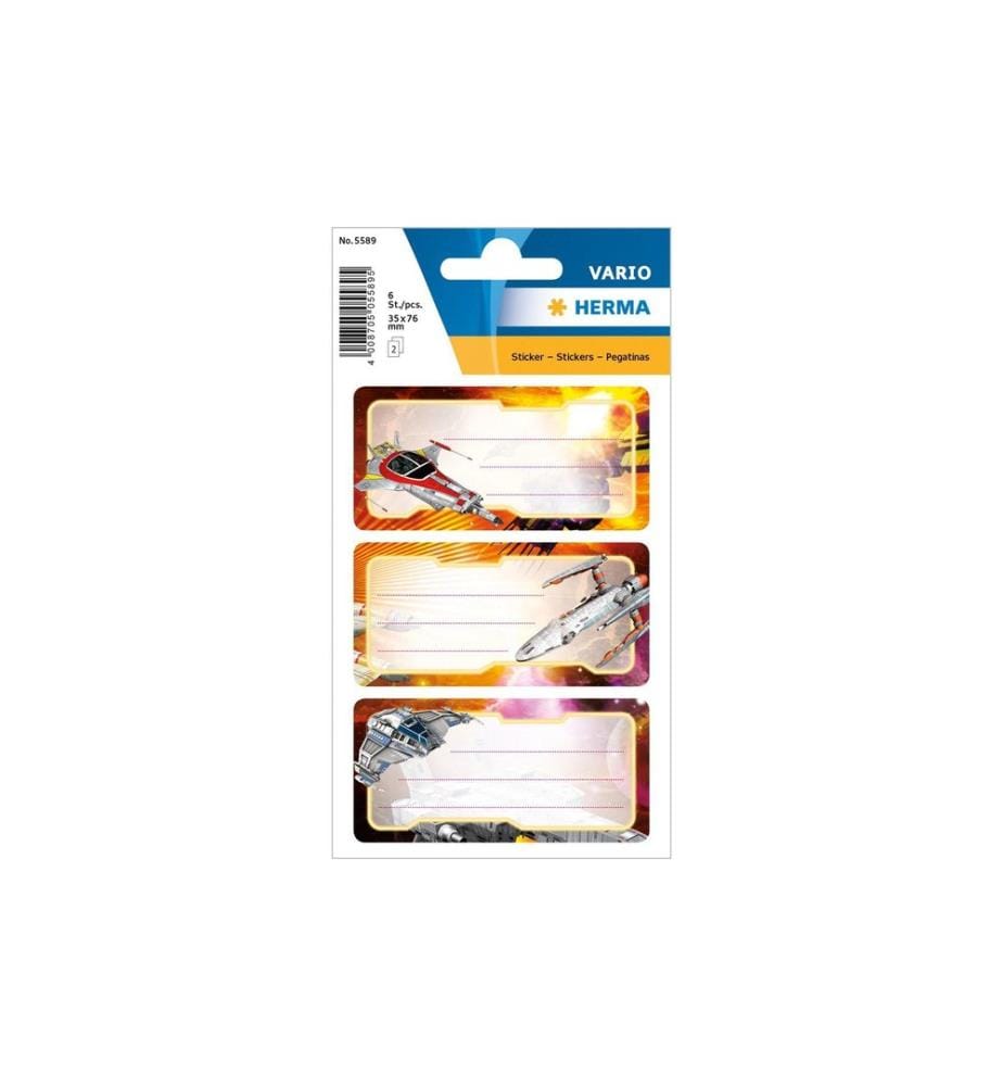 HERMA - Stickers Étiquettes scolaires Raumschiff