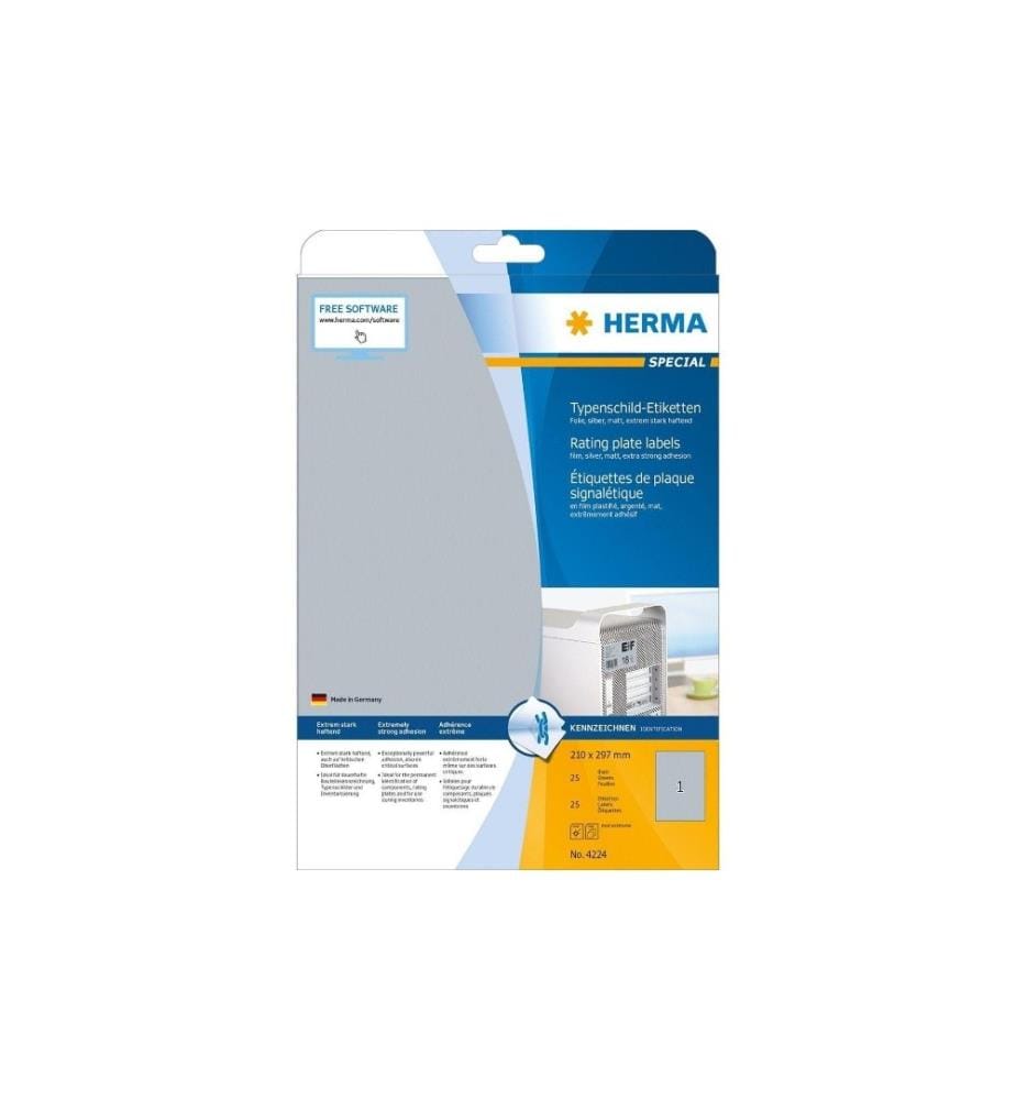 HERMA - Étiquettes de plaque signalétique 4224 210 x 297 mm