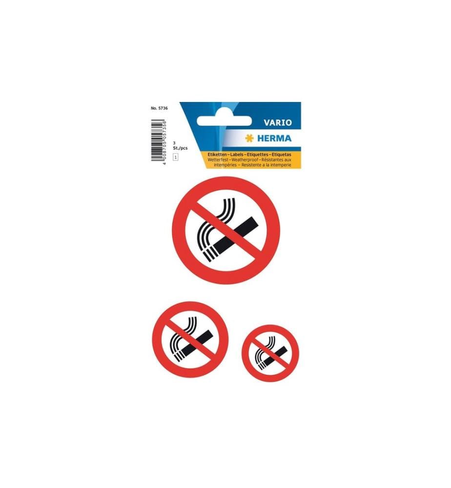 HERMA - Stickers Étiquettes de texte Rauchen verboten
