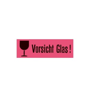 HERMA - Text-Etiketten 39 x 118 mm Vorsicht Glas, 1000 Stück