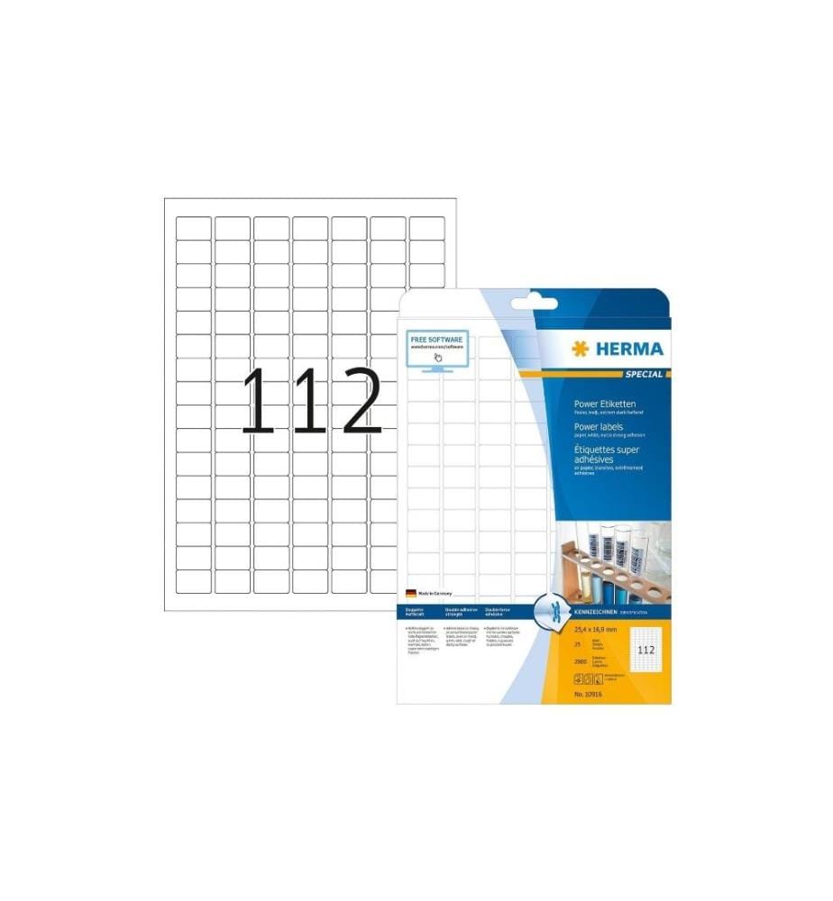 HERMA - Étiquettes universelles Power 10916 25.4 x 16.9 mm