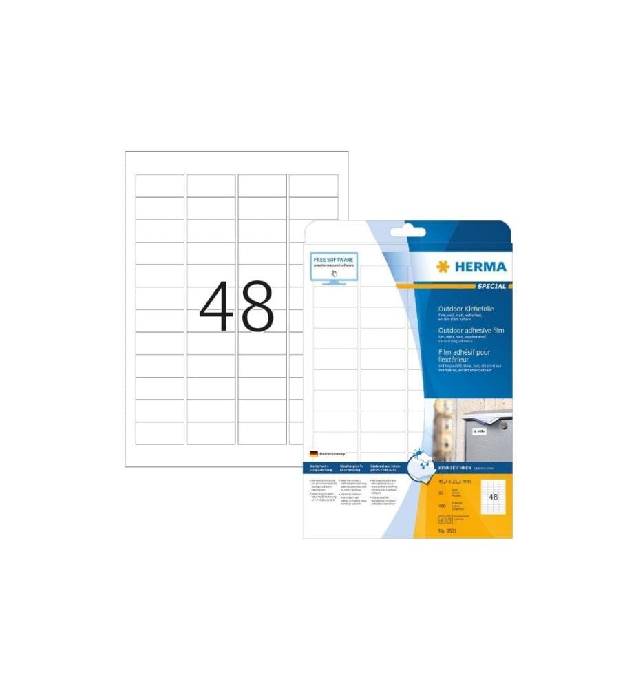 HERMA - Outdoor-Etiketten 9531 45.7 x 21.2 mm, 480 Etiketten
