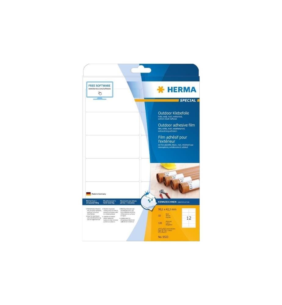 HERMA - Outdoor-Etiketten 9533 99.1 x 42.3 mm, 120 Etiketten