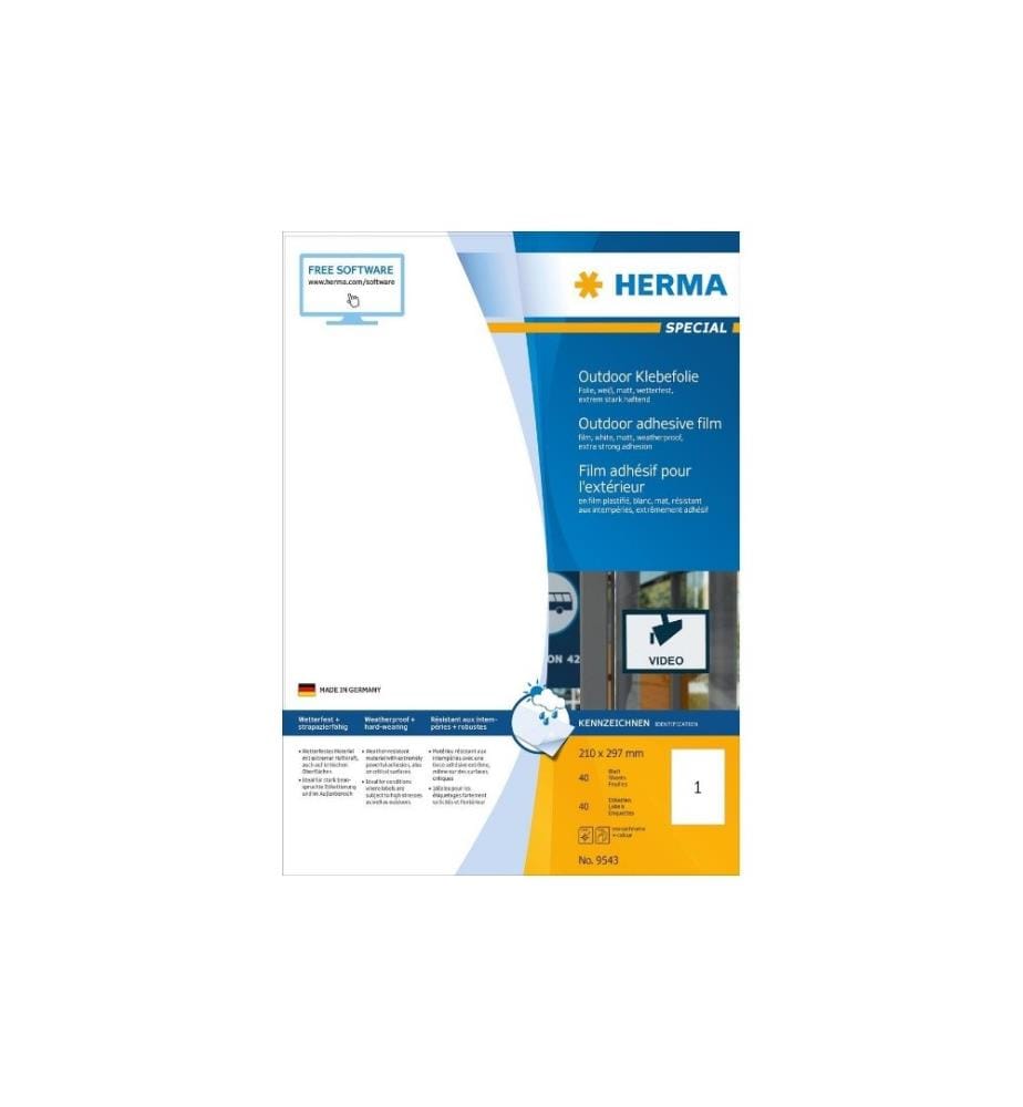 HERMA - Outdoor-Etiketten 9543 210 x 297 mm, 40 Etiketten