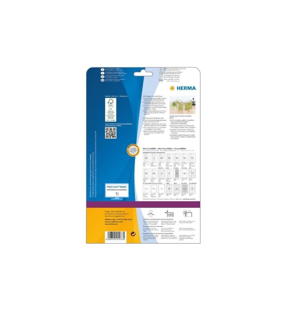 HERMA - CD-Einleger 5036 Weiss, 25 Etiketten