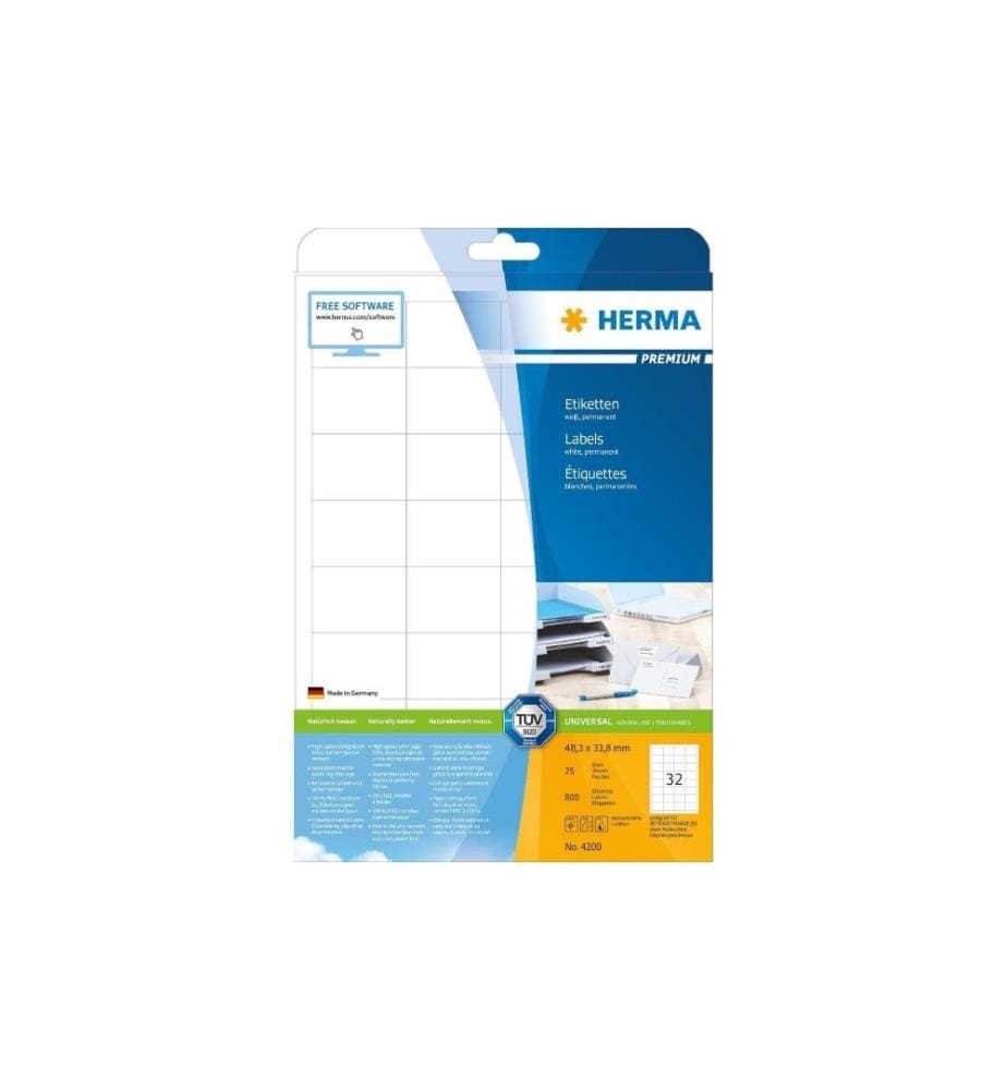 HERMA - Universal-Etiketten 4200 48.3 x 33.8 mm, 800 Etiketten