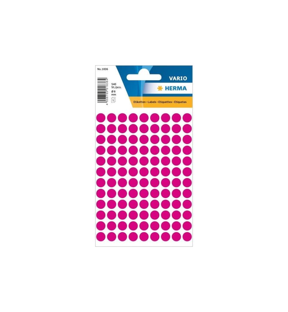HERMA - Stickers Klebepunkte Vario Ø 8 mm, Pink