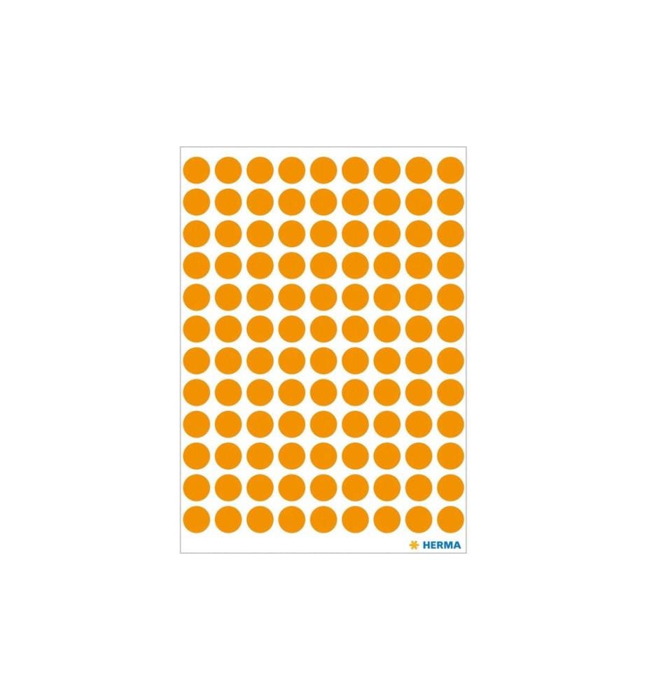 HERMA - Stickers Klebepunkte Vario Ø 8 mm, Neonorange