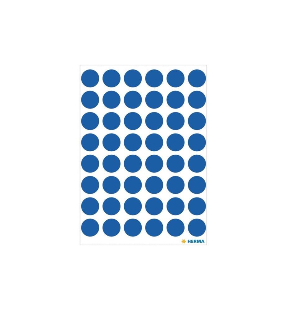 HERMA - Stickers Pastilles adhésives Vario Ø 13 mm, bleu foncé