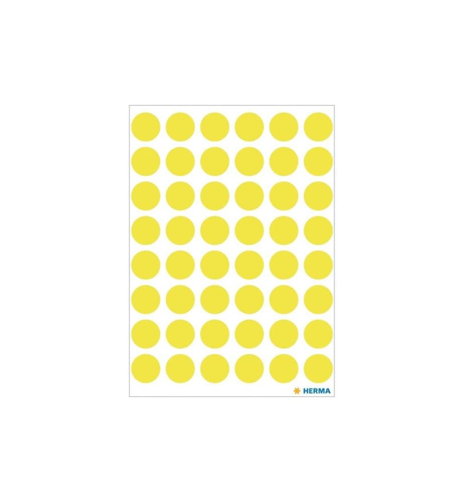 HERMA - Stickers Klebepunkte Vario Ø 13 mm, Neongelb