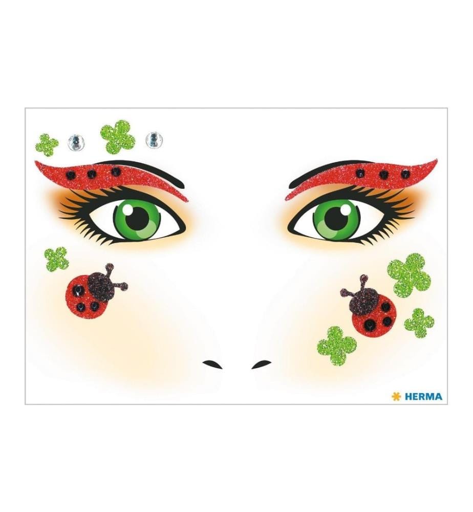 HERMA - Stickers Tattoos Face Art Marienkäfer, 1 Stück