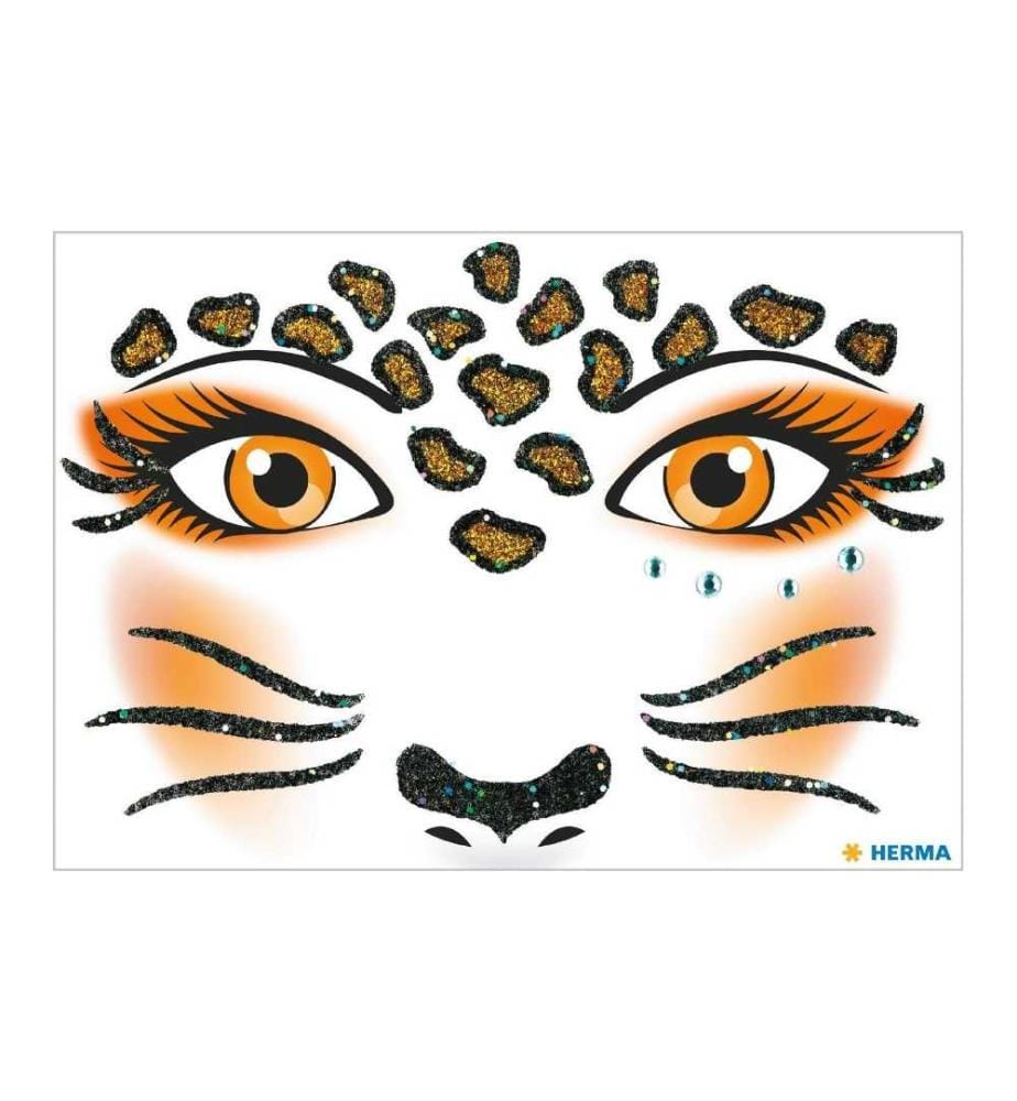 HERMA - Stickers Tatouages Face Art Leopard, 1 Pièce/s