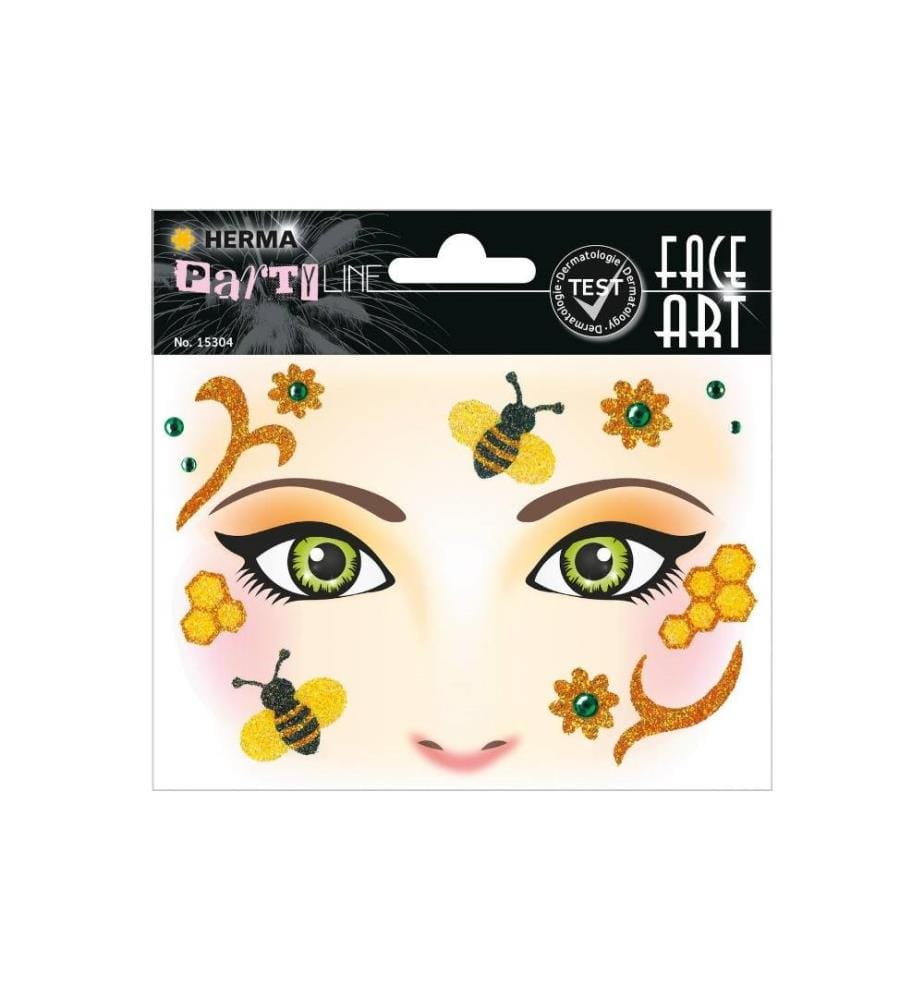 HERMA - Stickers Tatouages Face Art Honey Bee, 1 Pièce/s