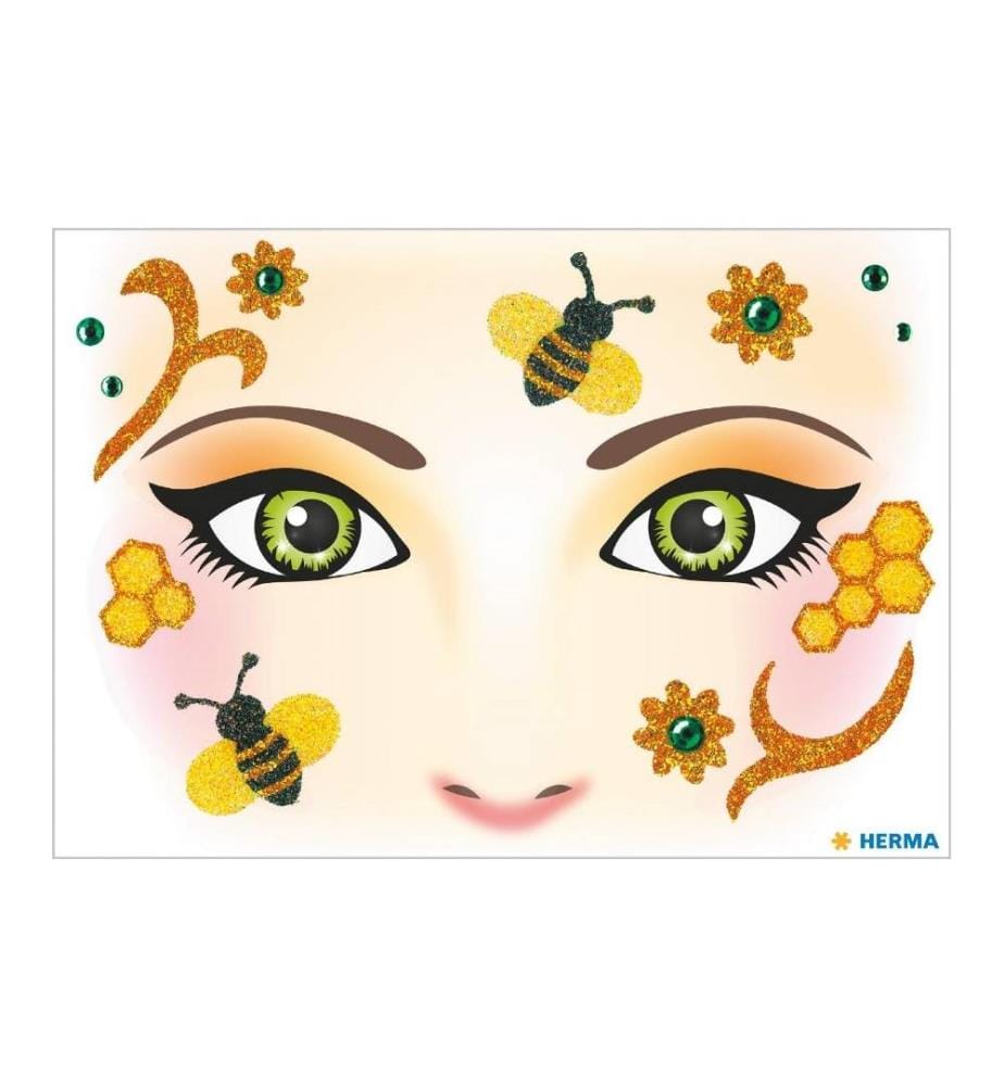 HERMA - Stickers Tatouages Face Art Honey Bee, 1 Pièce/s