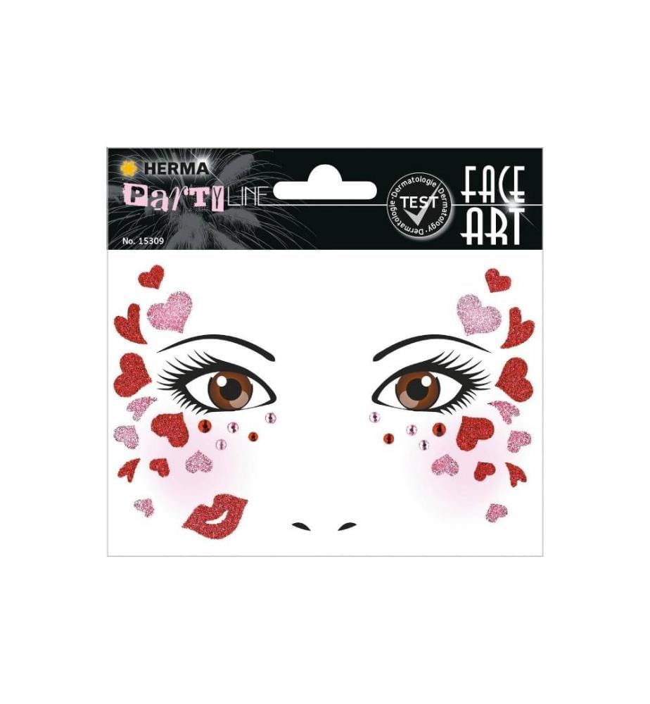 HERMA - Stickers Tatouages Face Art Love, 1 Pièce/s