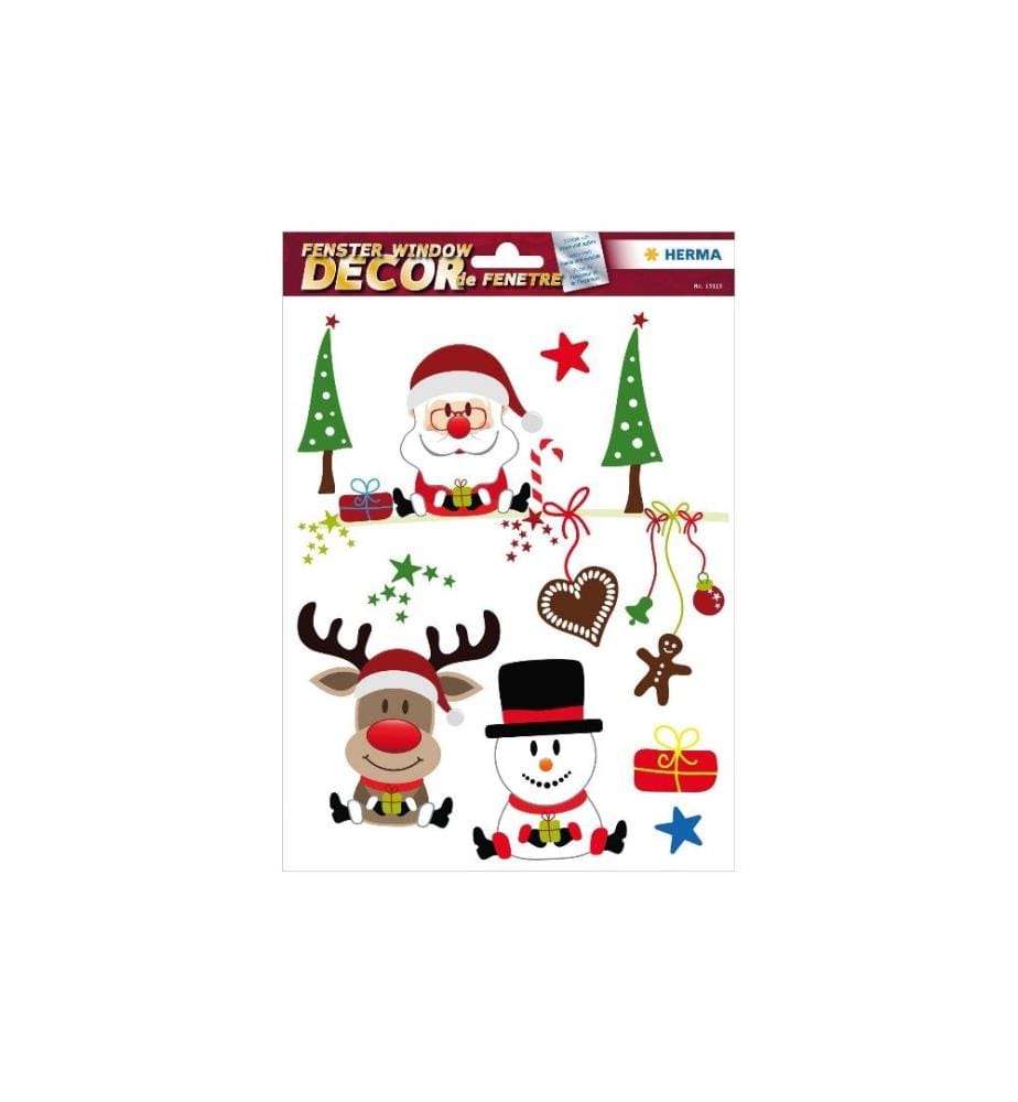 HERMA - Stickers Image pour fenêtre La joie de Noël 1 feuille