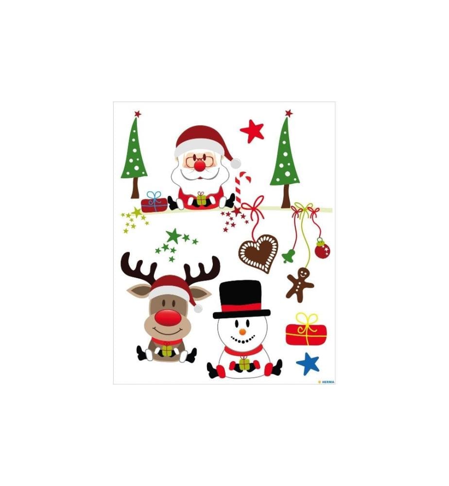 HERMA - Stickers Image pour fenêtre La joie de Noël 1 feuille