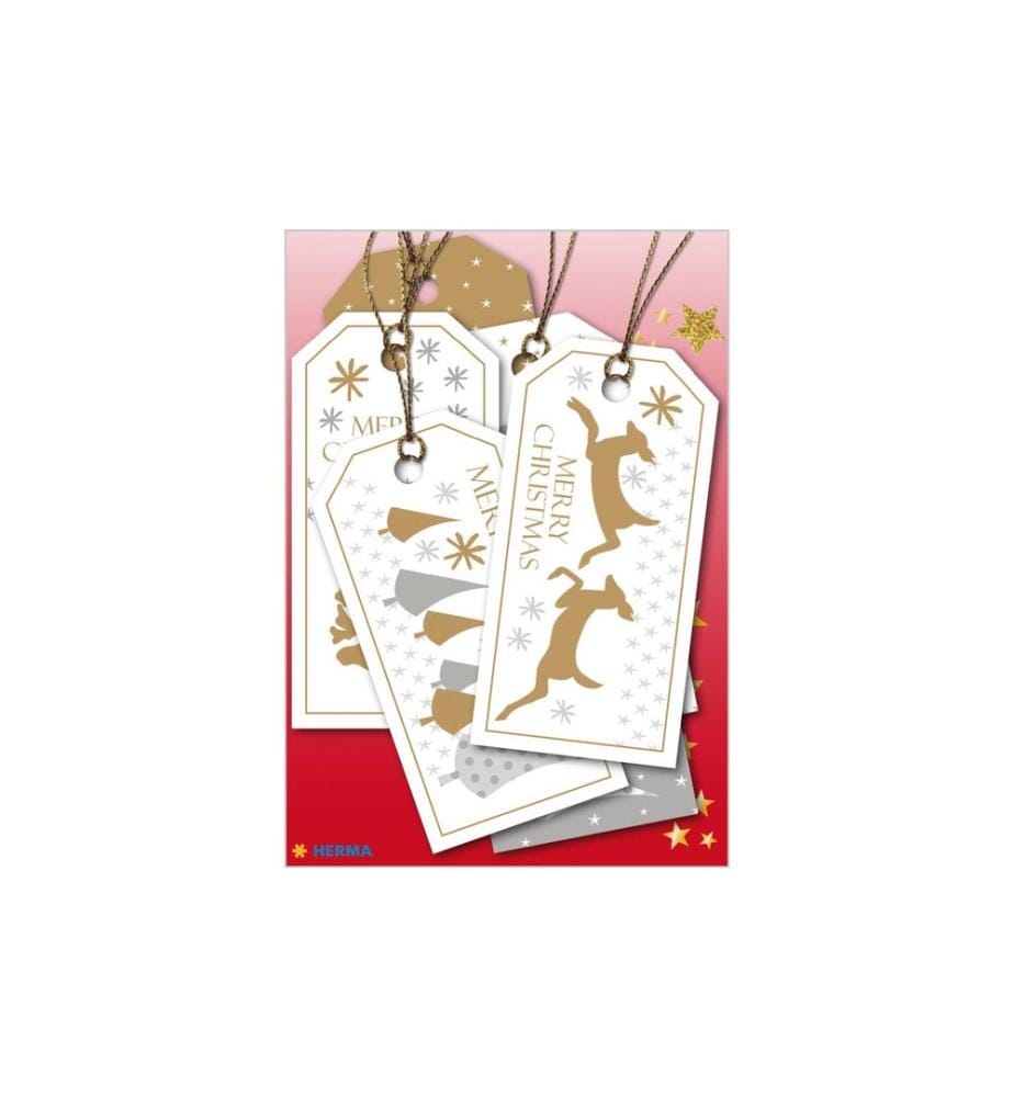 HERMA - Stickers Étiquette pour cadeau Merry Christmas 8 x 4 cm, 6 pièces