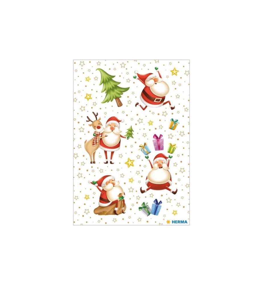 HERMA - Stickers Autocollants de Noël Joyeux Noël 2 feuilles de 30 autocollants