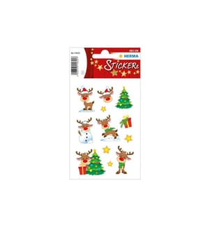 HERMA - Stickers Autocollants de Noël Le petit Rudolph 2 feuilles de 24 autocollants