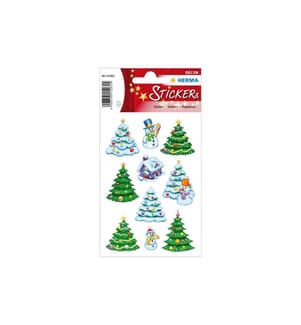 HERMA - Stickers Autocollants de Noël Forêt d'hiver 3 feuilles de 30 autocollants