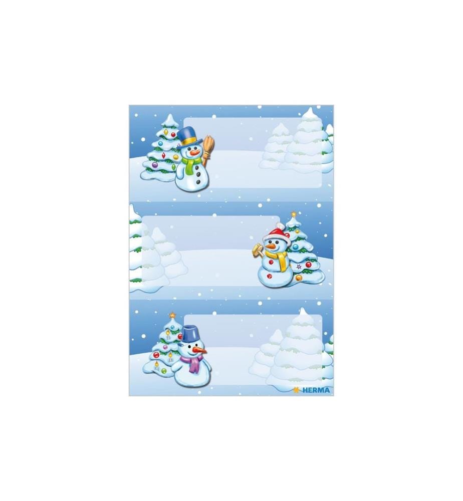 HERMA - Stickers Weihnachtssticker Winterlandschaft 2 Blatt à 6 Sticker