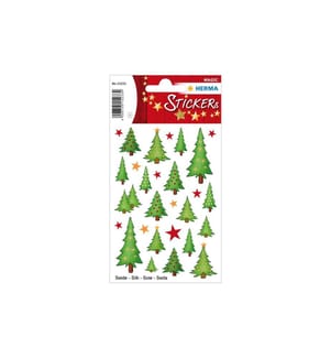 HERMA - Stickers Weihnachtssticker Tannenbäume 1 Blatt à 28 Sticker