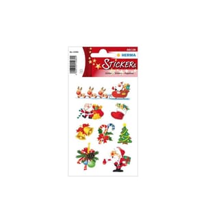 HERMA - Stickers Weihnachtssticker Santa Claus 3 Blatt à 24 Sticker