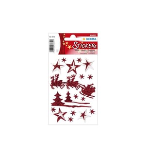 HERMA - Stickers Weihnachtssticker Schlittenfahrt 1 Blatt à 18 Sticker