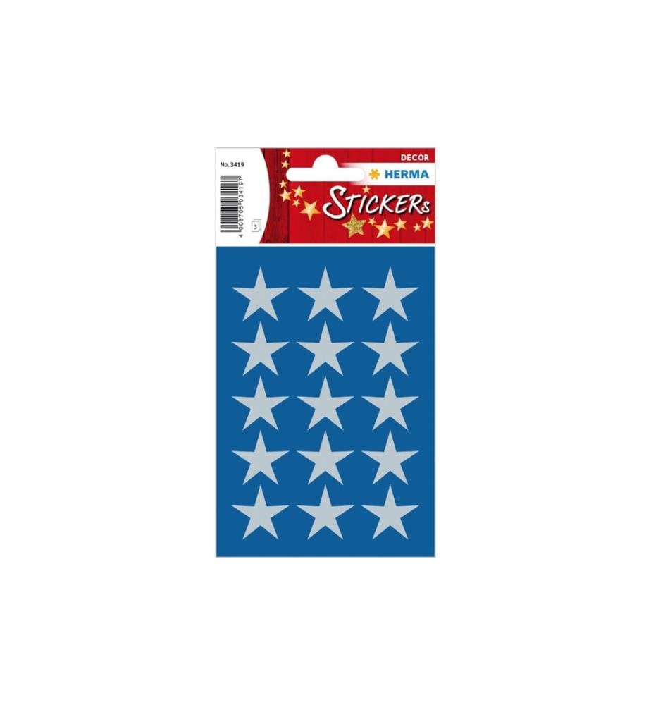 HERMA - Stickers Autocollants de Noël Étoiles 3 feuilles de 45 autocollants