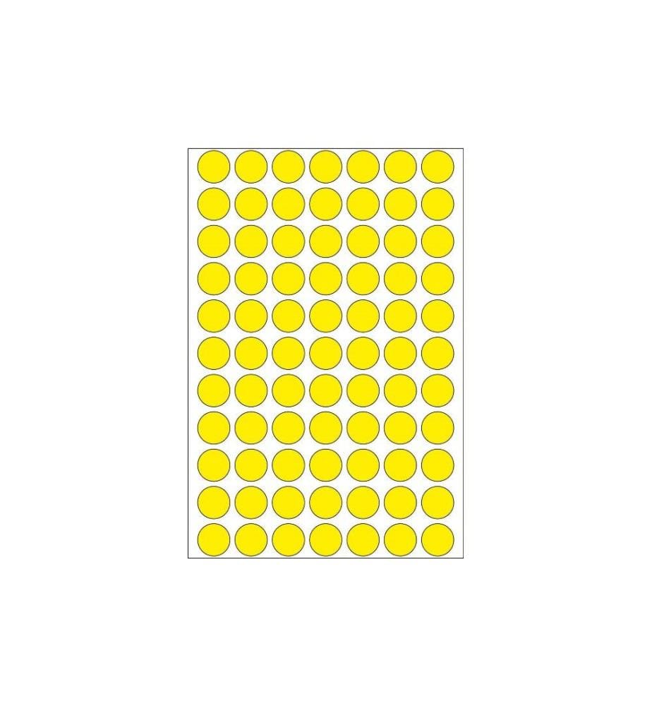 HERMA - Vielzweck-Etiketten 2231 Ø 13 mm, 32 Blatt, Gelb